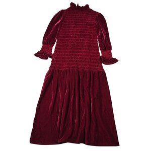 Maria de la Orden Aleria Dress in Red Velvet